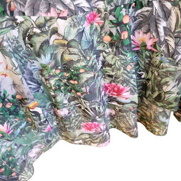 H&M Conscious Collection Maxi Dress With Back Tie & V-Neck Women's Size 10 Tropi - Picture 5 of 5